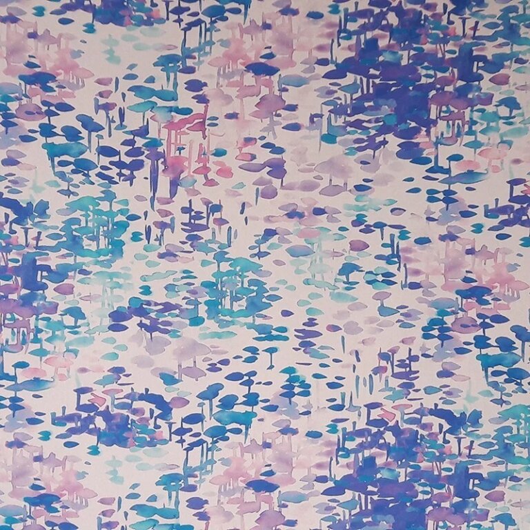 Fleur de Soleil - Nappe enduite Reflets Bleus