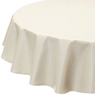 Nappe enduite ronde ou ovale Paillettes dorées par la marque Fleur de Soleil Fleur de Soleil - Nappe enduite ronde ou ovale Paillettes dorées