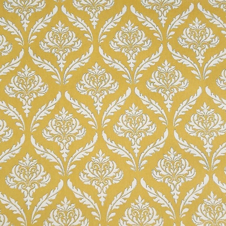 Fleur de Soleil - Nappe enduite ronde ou ovale Pompadour jaune