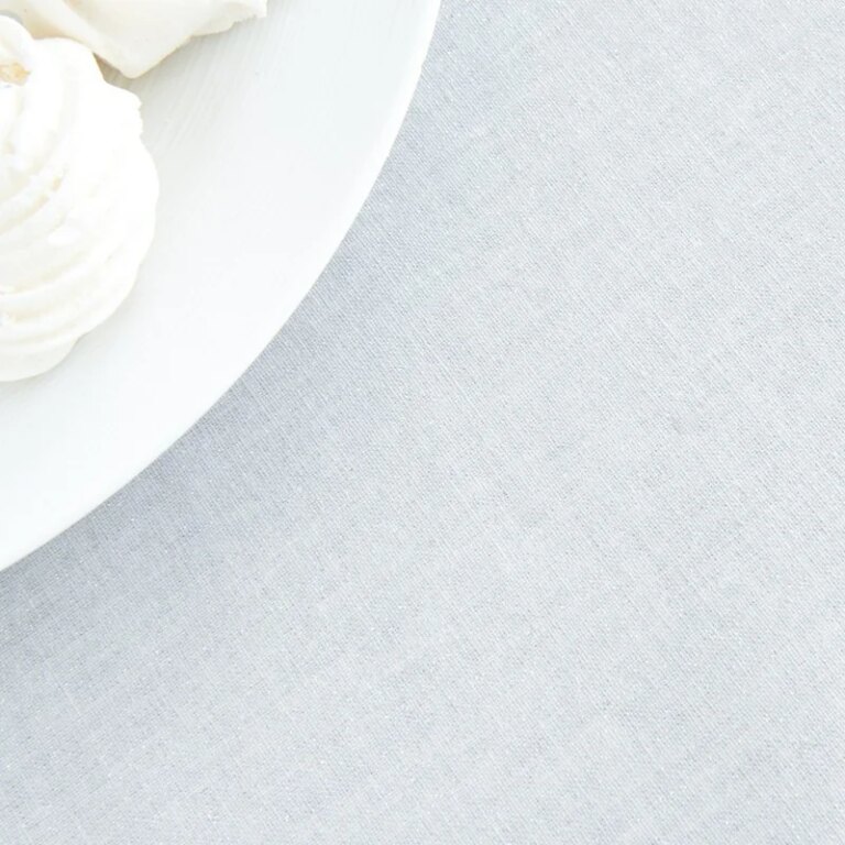 Fleur de Soleil - Nappe ronde ou ovale gris pastel enduite