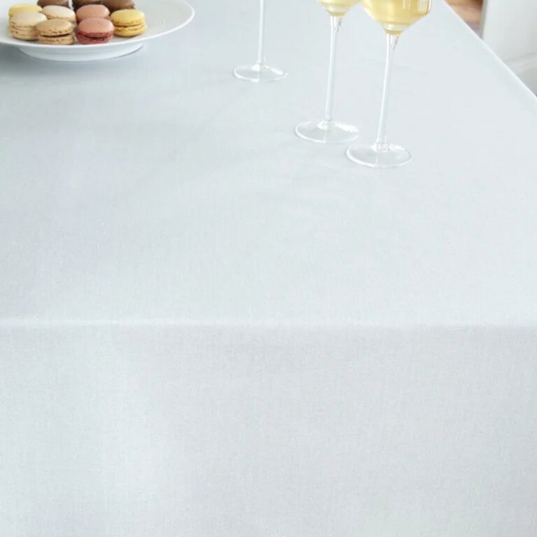 Fleur de Soleil - Nappe enduite Unie gris pastel
