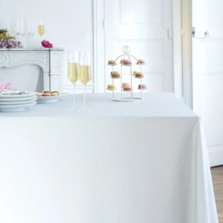 Fleur de Soleil - Nappe enduite Unie gris pastel