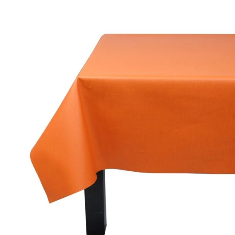Fleur de Soleil - Nappe orange enduite