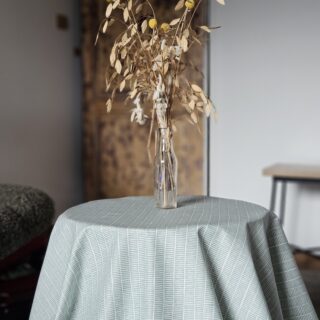 Fleur de Soleil - Nappe ronde ou ovale enduite Bambou vert