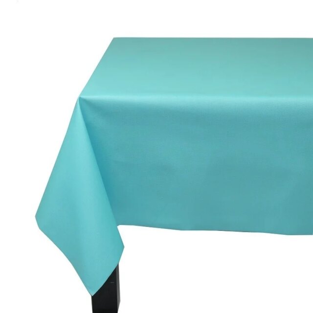 Fleur de Soleil - Nappe Turquoise enduite