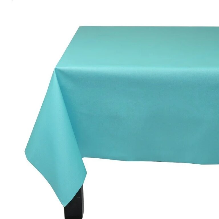 Fleur de Soleil - Nappe Turquoise enduite