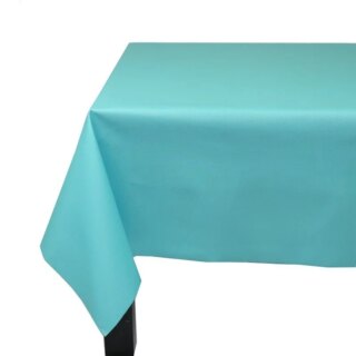 Nappe Turquoise ronde ou ovale enduite par la marque Fleur de Soleil Fleur de Soleil - Nappe Turquoise ronde ou ovale enduite