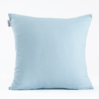 DEJORINE - Housse de coussin unie en Coton – Bleu ciel