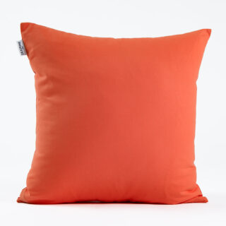 DEJORINE - Housse de coussin unie en Coton  Orange