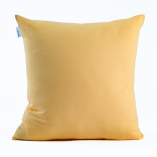 DEJORINE - Housse de coussin unie en Coton – Jaune