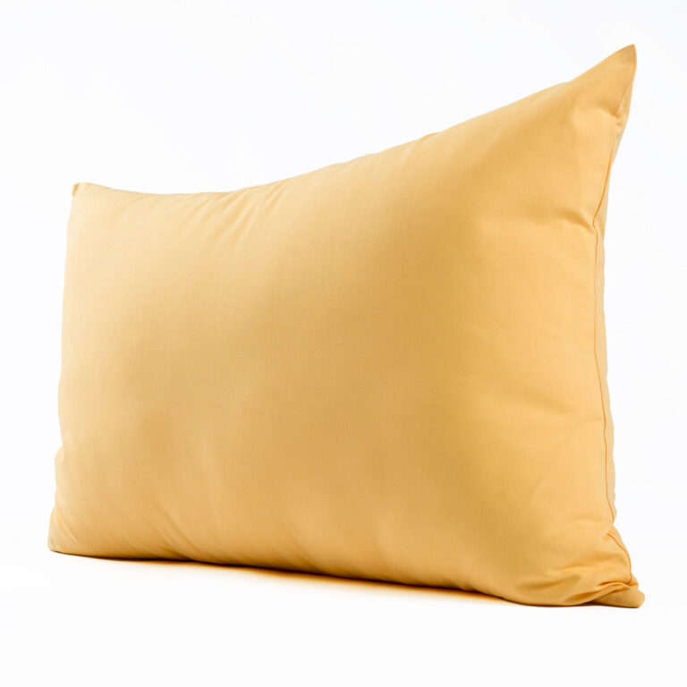 Dejorine - Housse de coussin unie en Coton - Jaune – 50x70cm