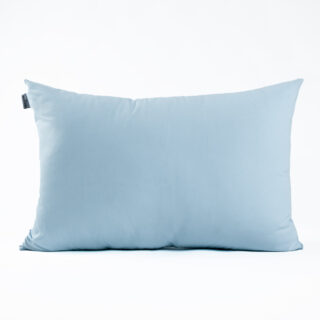 DEJORINE - Housse de coussin unie en Coton – Bleu ciel
