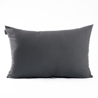 DEJORINE - Housse de coussin unie en Coton – Gris souris
