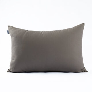 DEJORINE - Housse de coussin unie en Coton  Marron