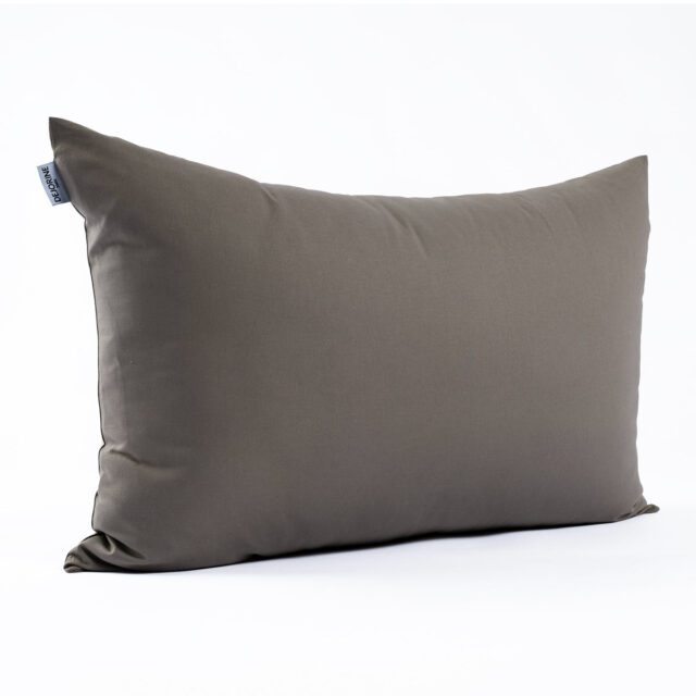 Dejorine - Housse de coussin unie en Coton - Marron