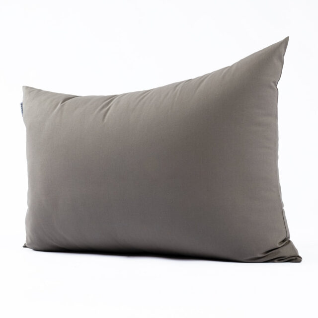 Dejorine - Housse de coussin unie en Coton - Marron