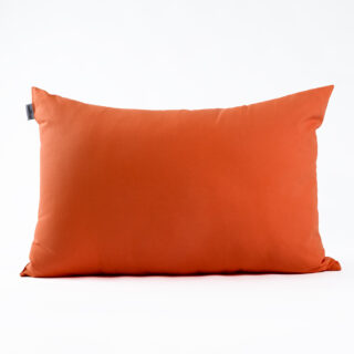 DEJORINE - Housse de coussin unie en Coton  Orange