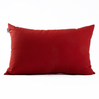 DEJORINE - Housse de coussin unie en Coton – Rouge