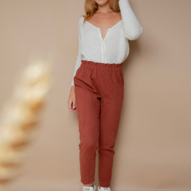 April et C - Pantalon Hellébore - Sépia