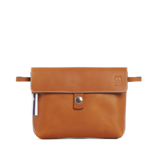 TUSSOR - Pochette Compagnon Cuir gold