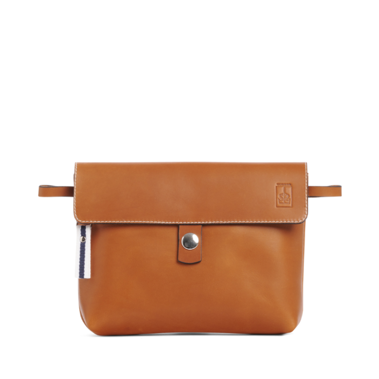 TUSSOR - Pochette Compagnon Cuir gold