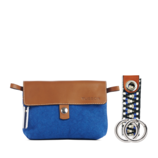 TUSSOR - Mobile Bleu, Sangle fine château de sable bleu roi & Mousquetons