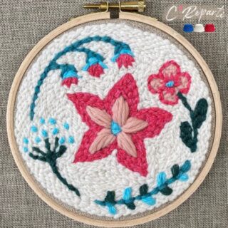 Kit Punch Needle 1 Motif Printemps par la marque C’Reparti C’Reparti - Kit Punch Needle 1 Motif Printemps