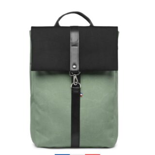 Sac à dos Made in France – Jack noir/vert par la marque SAINT LAZARE SAINT LAZARE - Sac à dos Made in France – Jack noir/vert