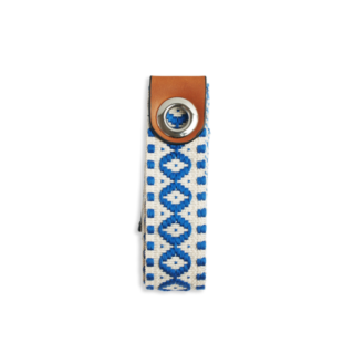 TUSSOR - Sangle fine Crustacés bleu mer