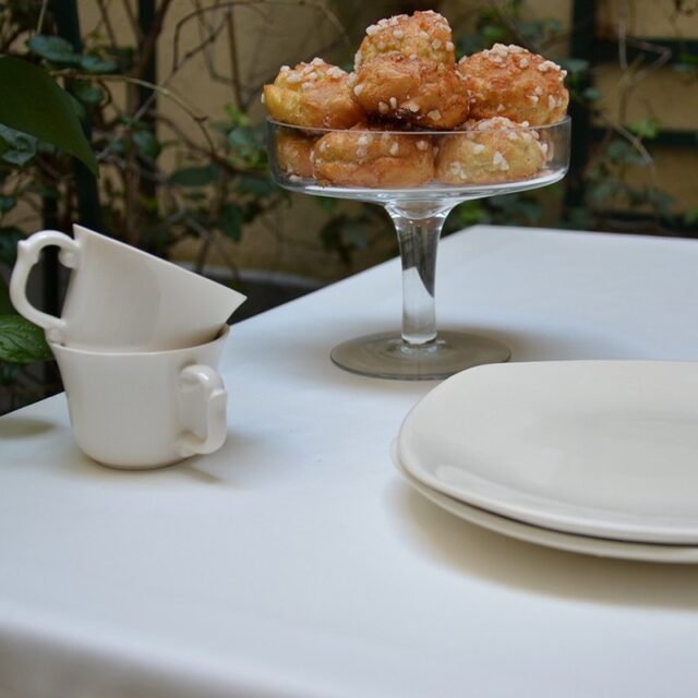 Fleur de Soleil - Serviettes de table blanches - Lot de 2