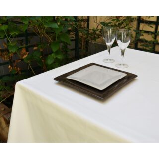 Serviettes de table blanches – Lot de 2 par la marque Fleur de Soleil Fleur de Soleil - Serviettes de table blanches – Lot de 2