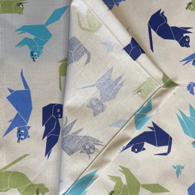 Fleur de Soleil - Serviettes de table Chats bleus - Lot de 2