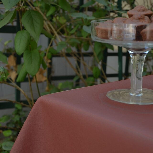 Fleur de Soleil - Serviettes de table Chocolat - Lot de 2