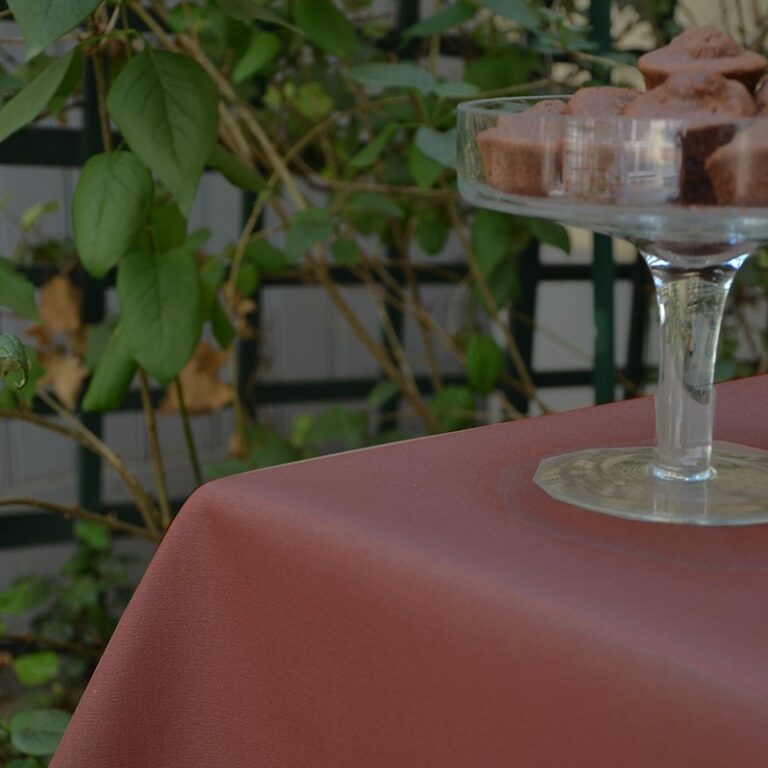 Fleur de Soleil - Serviettes de table Chocolat - Lot de 2