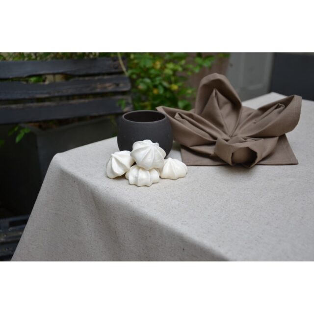 Fleur de Soleil - Serviettes de table Coton / Lin - Lot de 2
