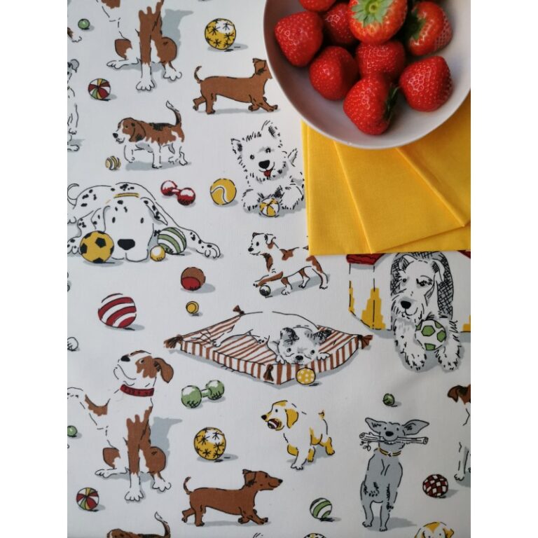Fleur de Soleil - Serviettes de table Chiens - Lot de 2