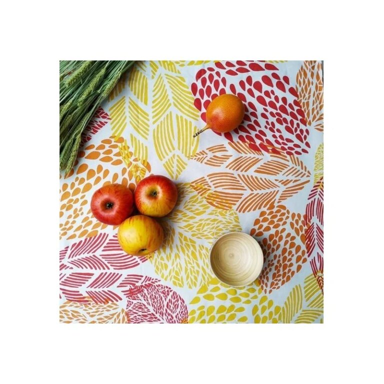 Fleur de Soleil - Serviettes Feuilles Jaunes - Lot de 2