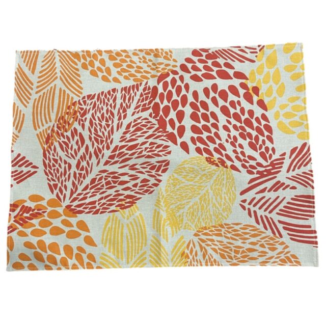 Fleur de Soleil - Serviettes Feuilles Jaunes - Lot de 2