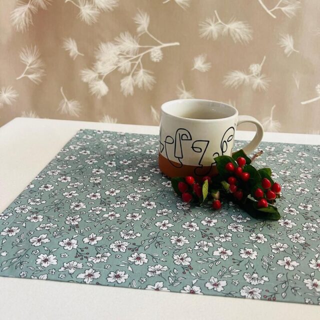 Fleur de Soleil - Set de table Anémone vert