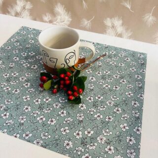 Fleur de Soleil - Set de table Anémone vert