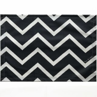 Fleur de Soleil - Set de table enduit Chevrons noir
