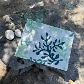 Set de table enduit Corail vert par la marque Fleur de Soleil Fleur de Soleil - Set de table enduit Corail vert