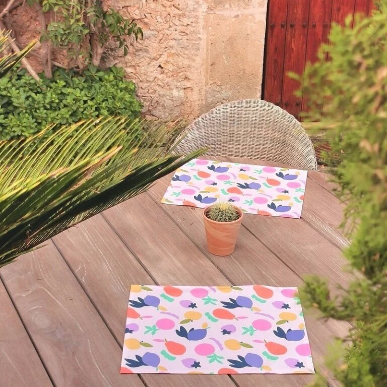 Fleur de Soleil - Set de table enduit Fruits