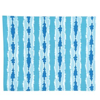 Set de table enduit Ikat turquoise par la marque Fleur de Soleil Fleur de Soleil - Set de table enduit Ikat turquoise