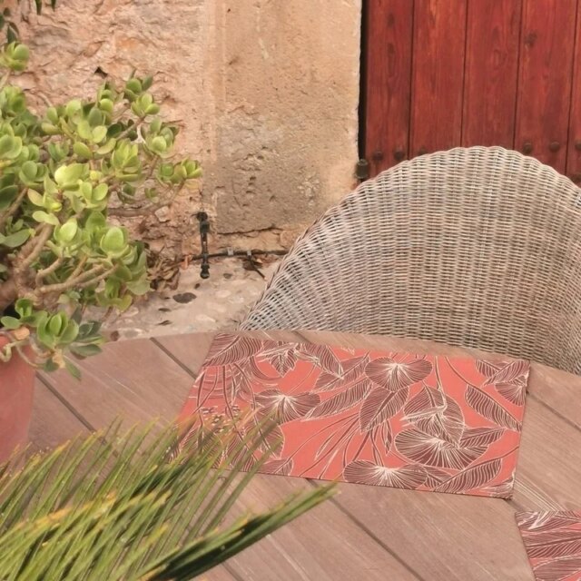 Fleur de Soleil - Set de table enduit Jungle Brun