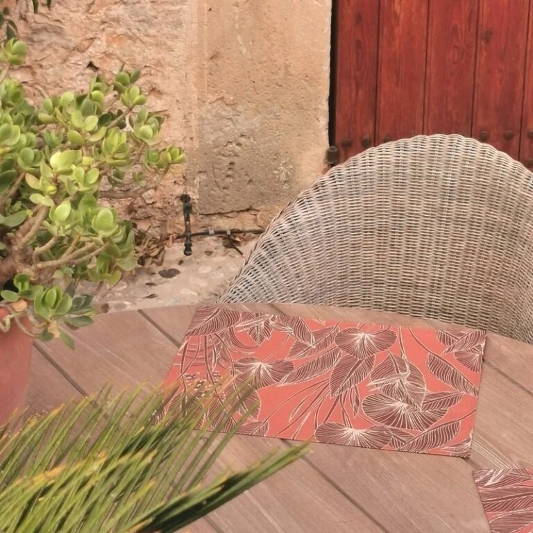 Fleur de Soleil - Set de table enduit Jungle Brun