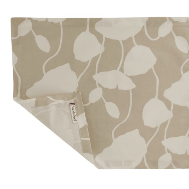 Fleur de Soleil - Set de table enduit Pavot beige