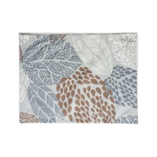 Fleur de Soleil - Set de table enduit Feuilles gris beige
