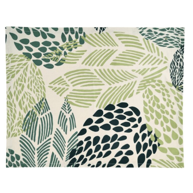 Fleur de Soleil - Set de table enduit Feuilles vertes