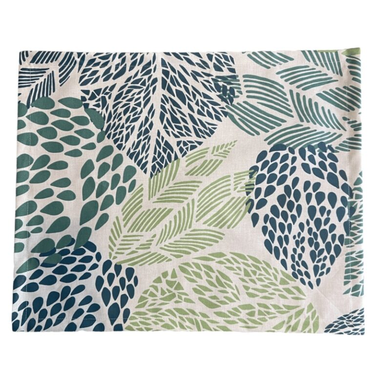 Fleur de Soleil - Set de table enduit Feuilles vertes